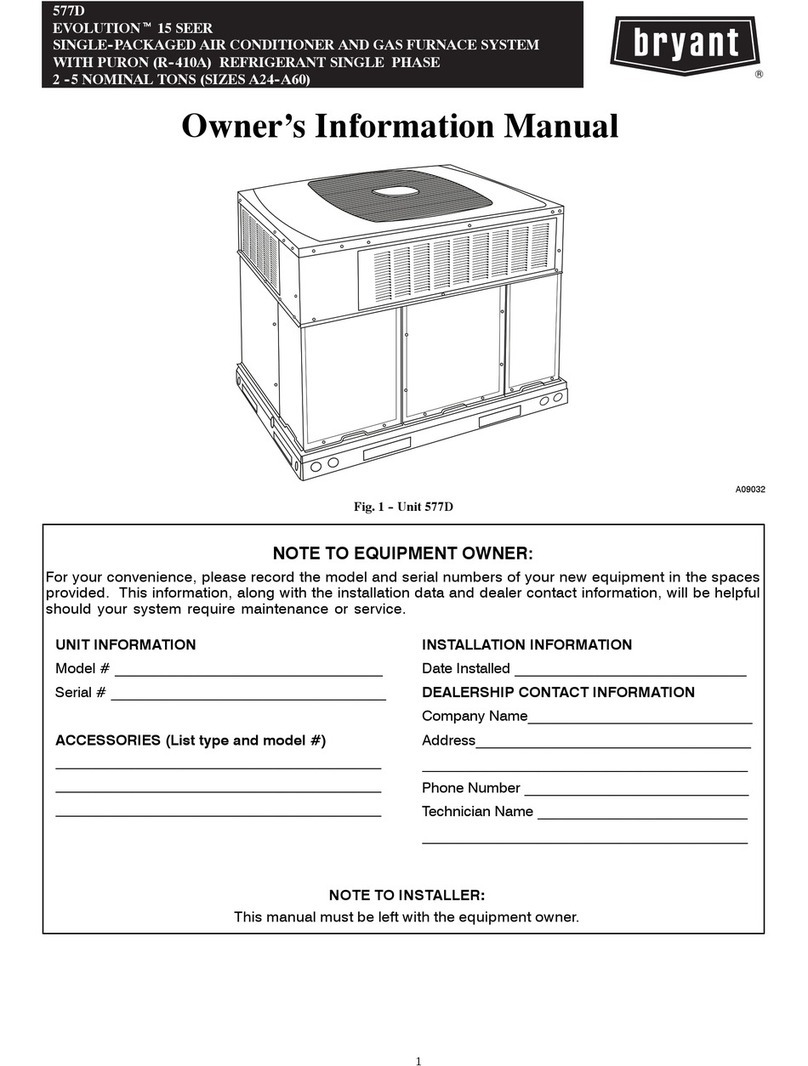 Bryant EVOLUTION 577D Instruction Manual