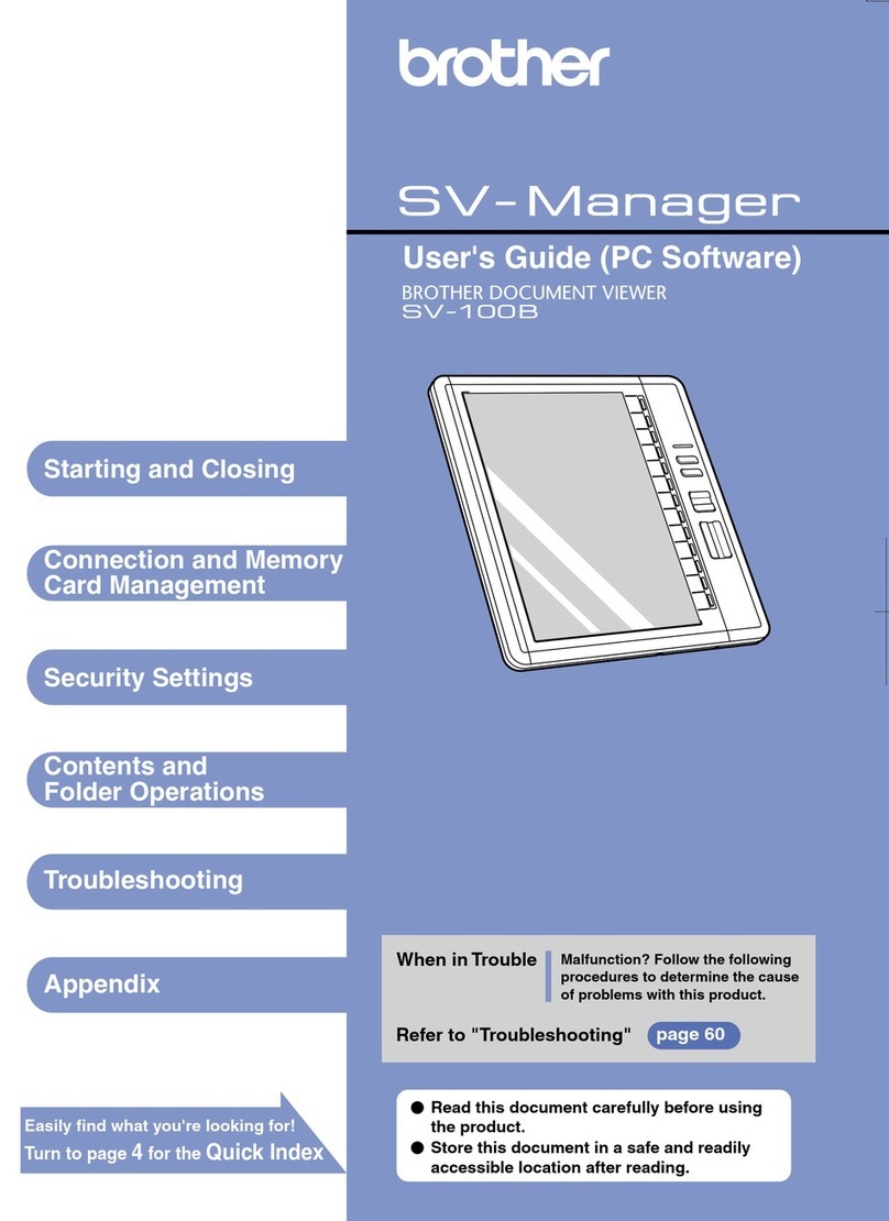 Brother SV-100B User manual