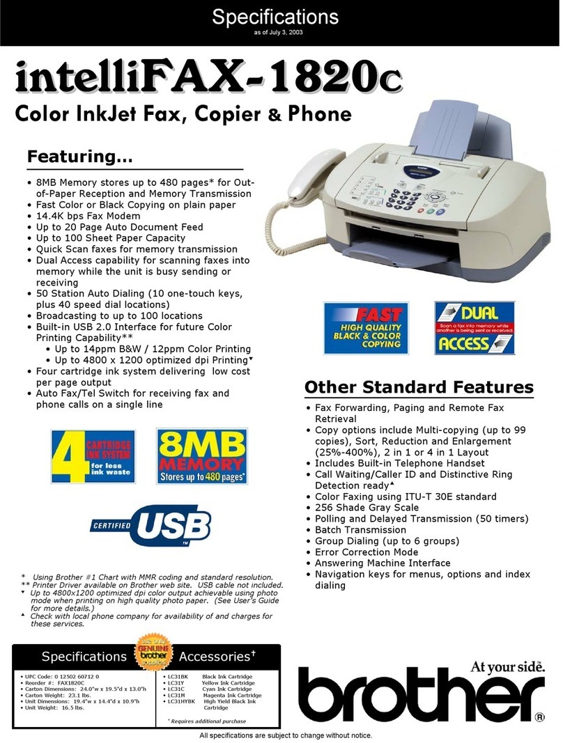 Brother IntelliFAX 1820C User manual Brother IntelliFAX 1820C User manual