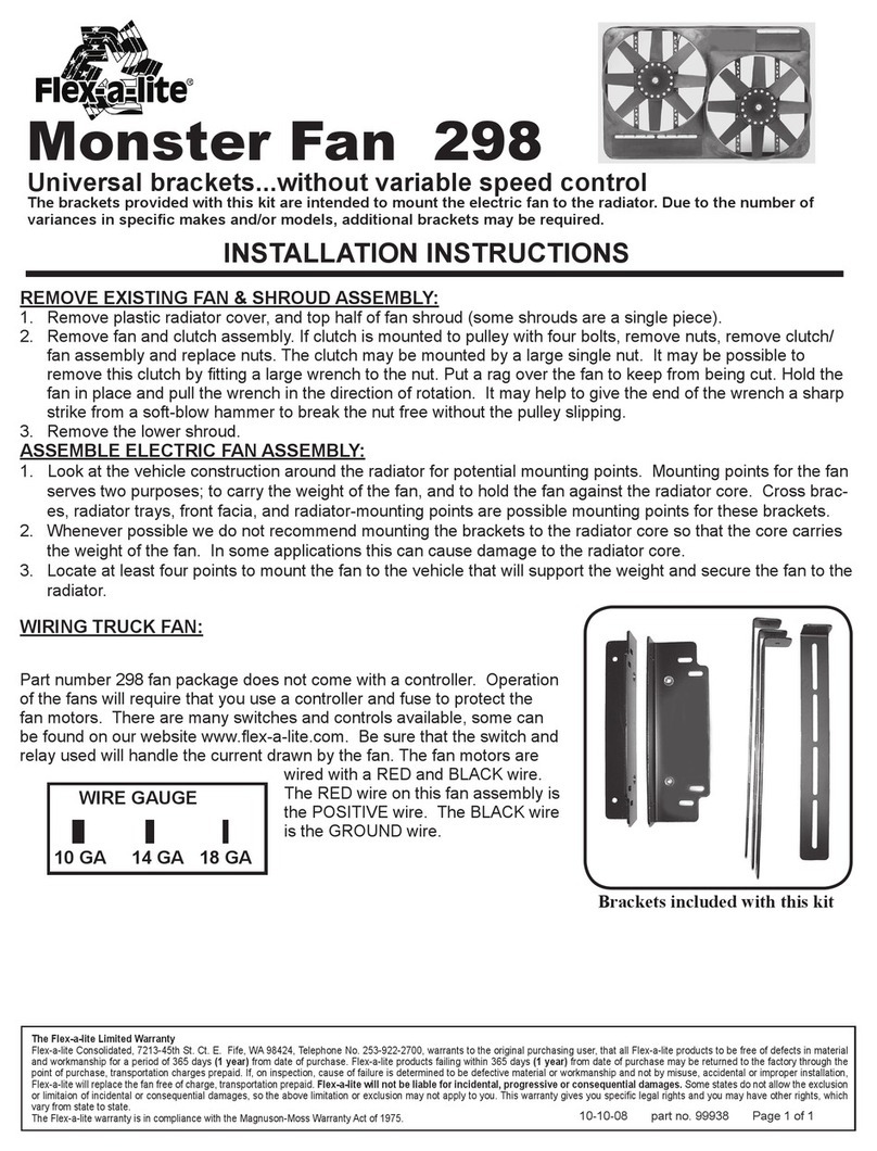 Flex-a-Lite 298 User manual