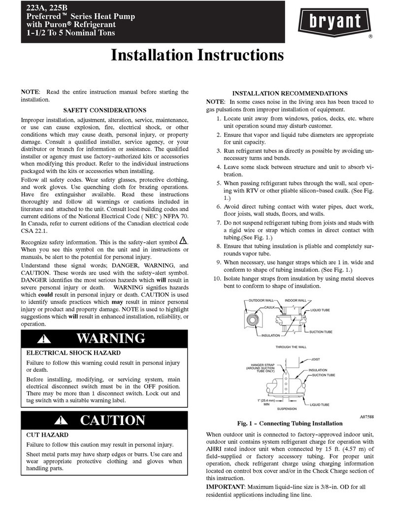 Bryant LEGACY LINE 13 HEAT PUMP WITH PURONR REFRIGERANT... User manual