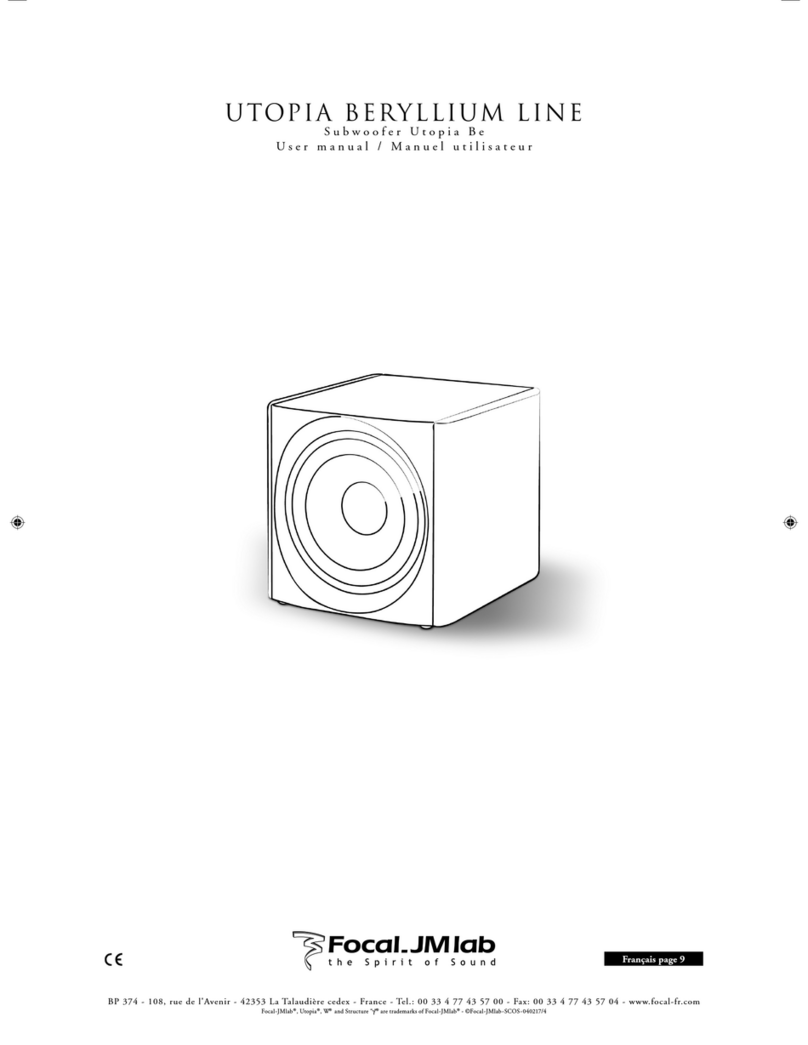 Focal Sub Utopia Be user manual