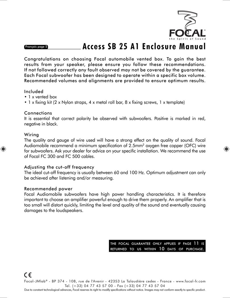 Focal Access SB 25 A1 User manual