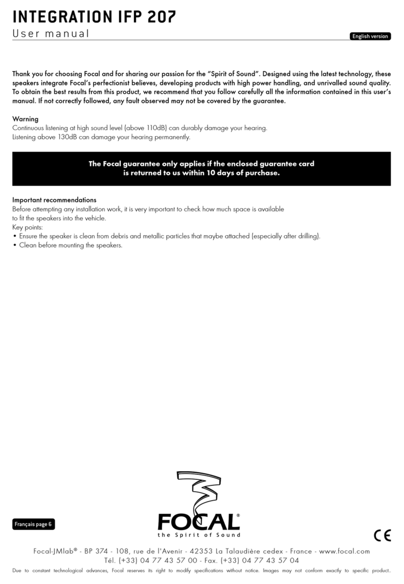 Focal IFP 207 User manual