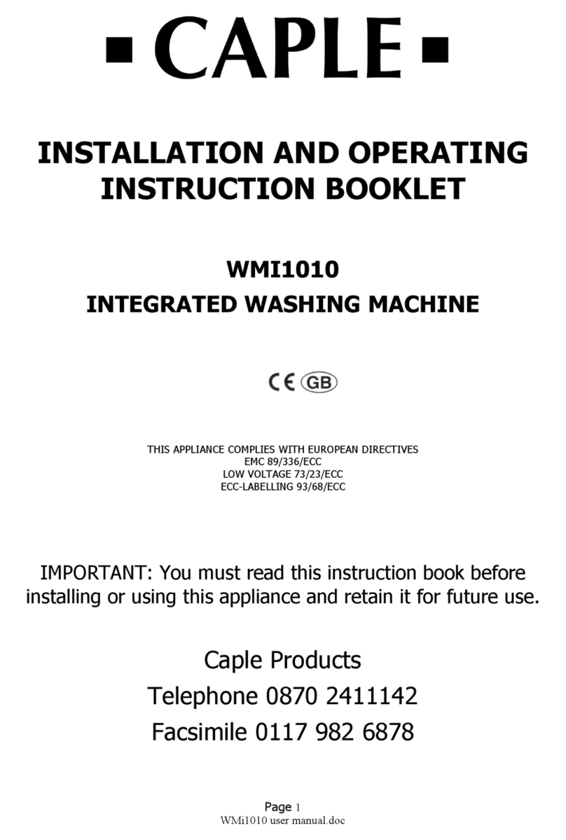 Caple WMI1010 User manual Caple WMI1010 User manual