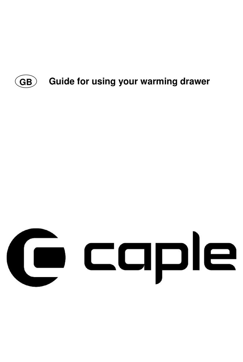 Caple Warming drawer Guide for using