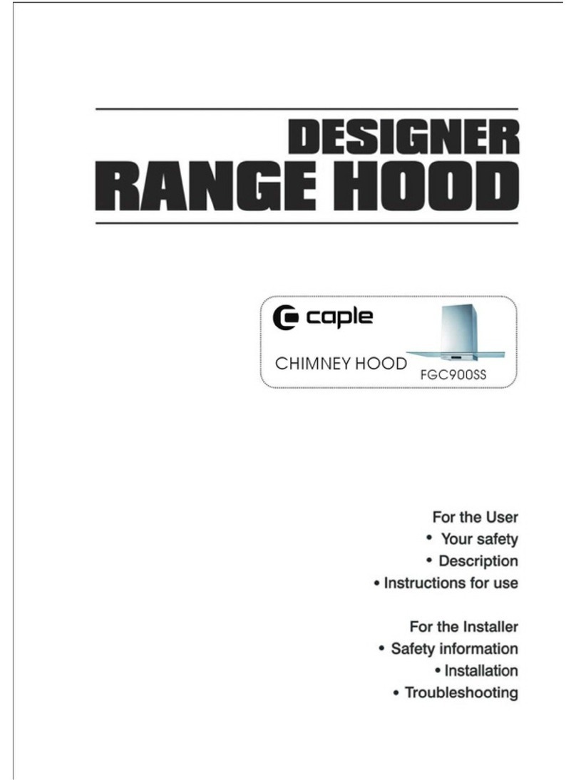 Caple CHIMNEY FGC900SS user manual