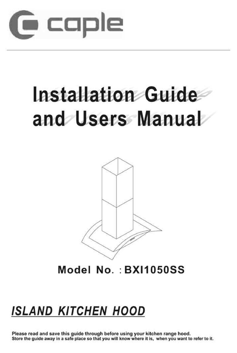 Caple BXI1050SS Instructions guide and user manual Caple BXI1050SS Instructions guide and user manual