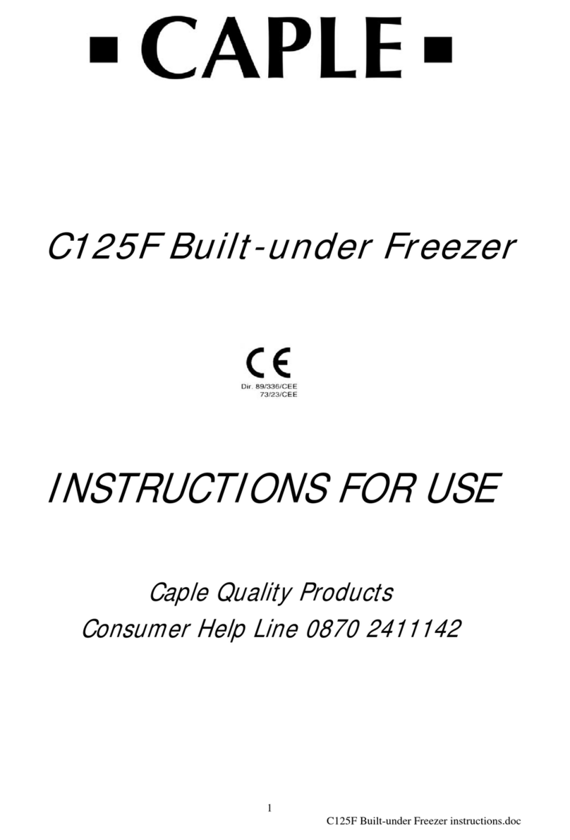 Caple C125F User manual