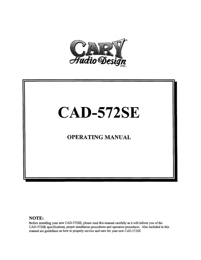 Cary Audio Design CAD-572SE User manual