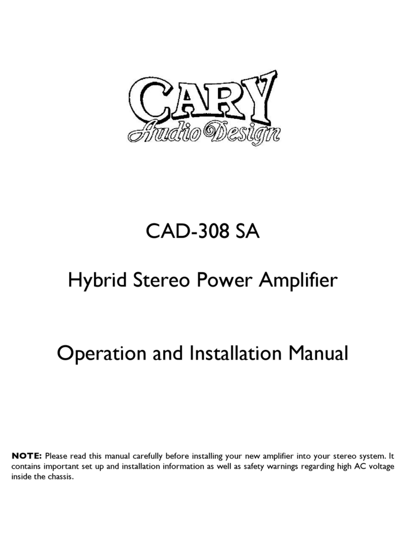 Cary Audio Design CAD-308 SA Specification sheet