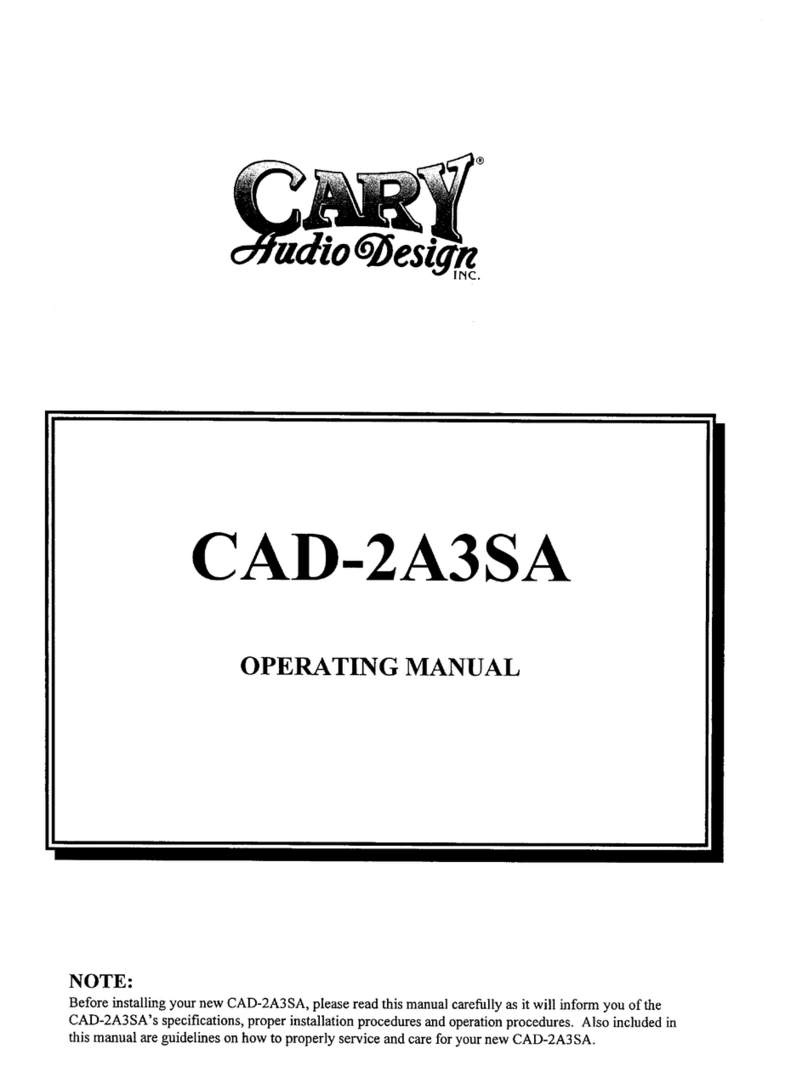 Cary Audio Design CAD-2A3SA User manual
