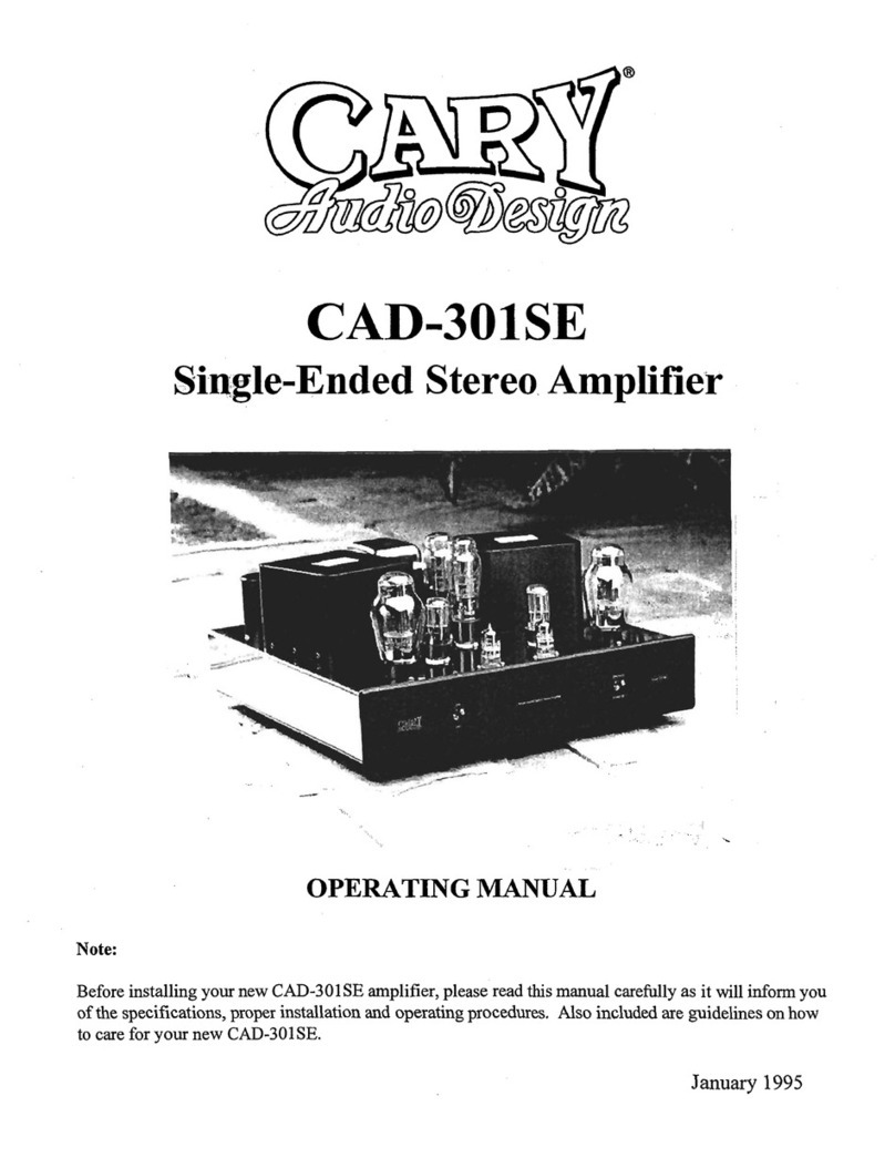 Cary Audio Design CAD-301SE User manual