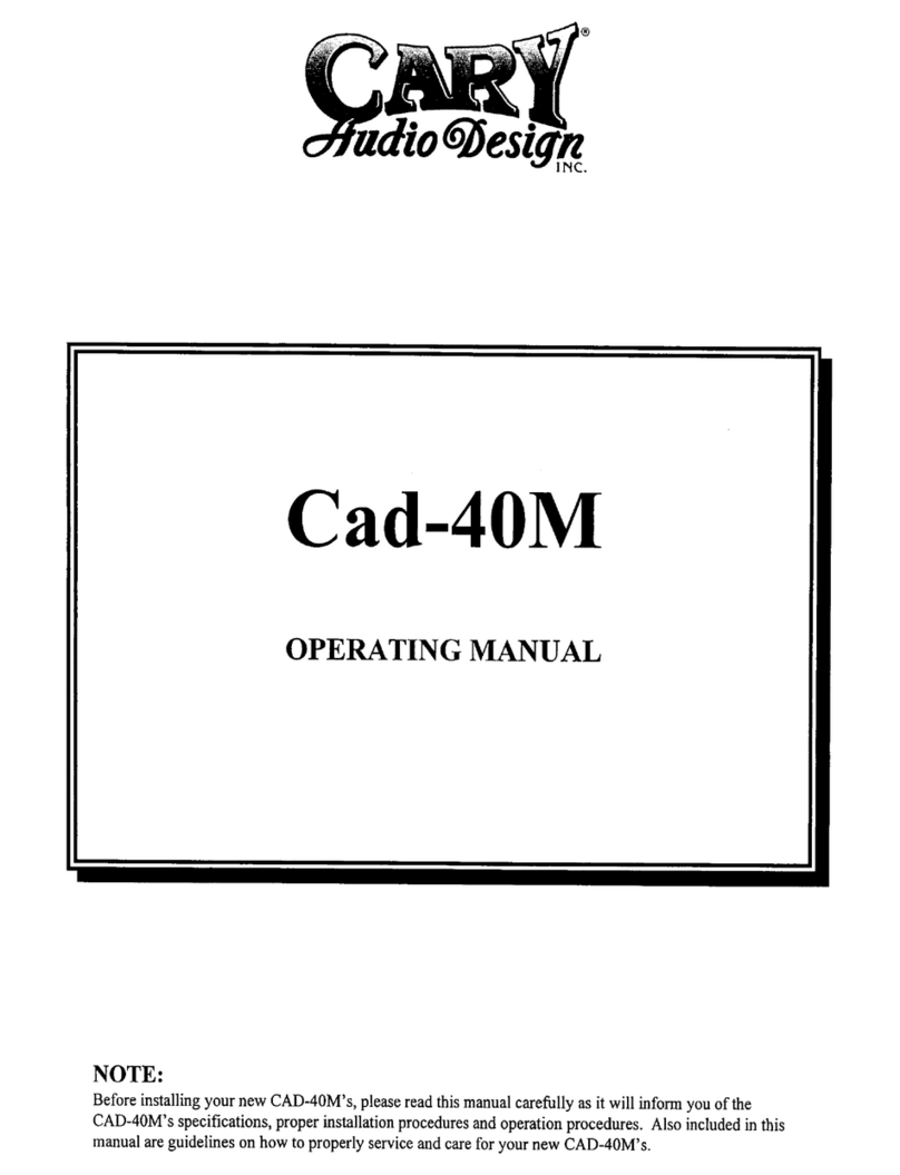 Cary Audio Design CAD-40M User manual