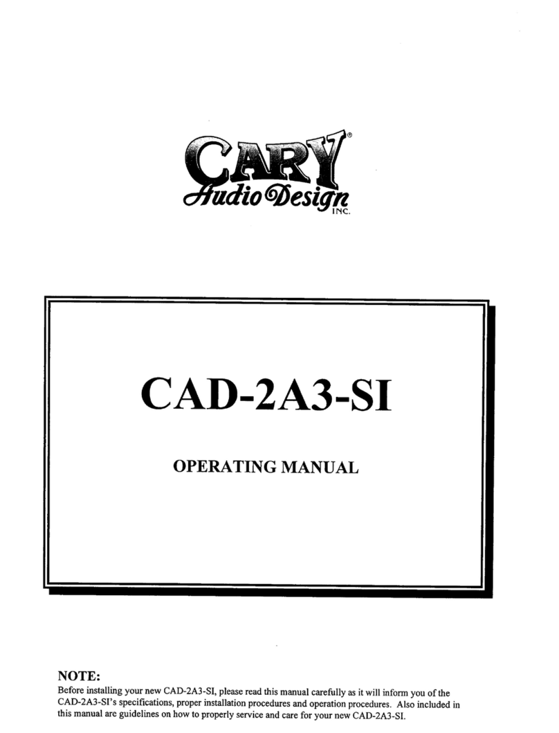 Cary Audio Design CAD-2A3-SI operating manual