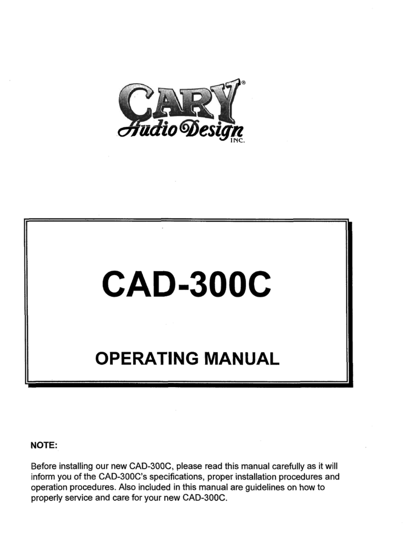 Cary Audio Design CAD-300C User manual