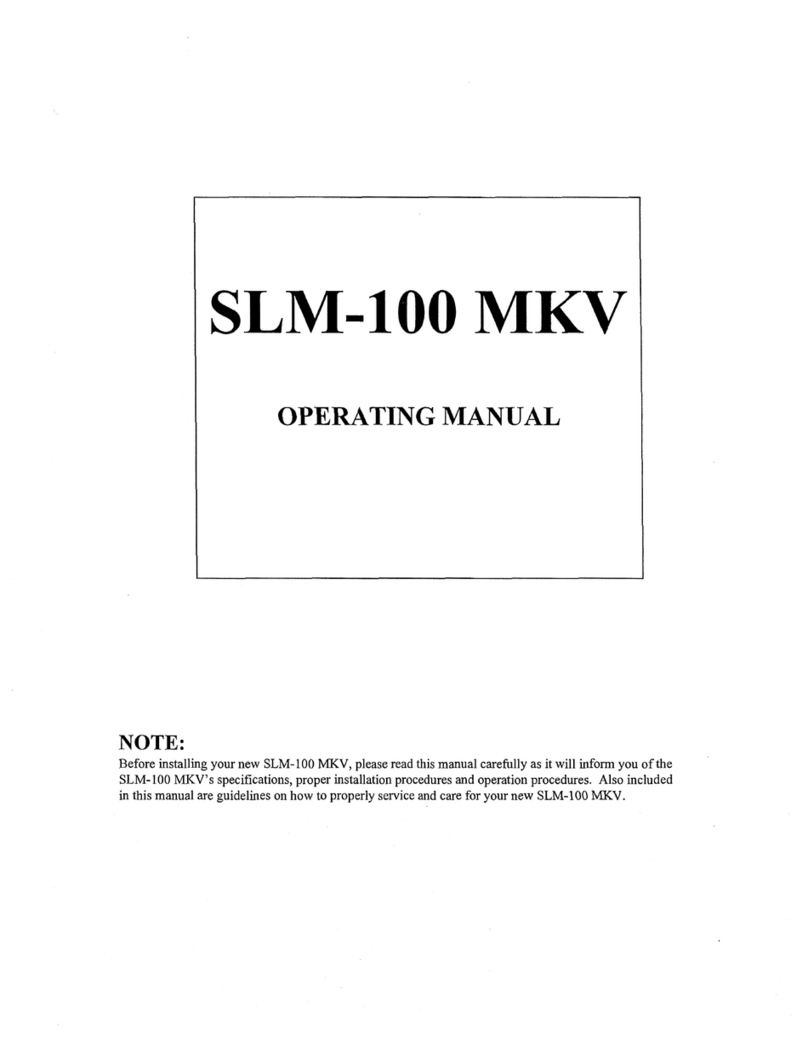 Cary Audio Design SLM-100 MKV User manual