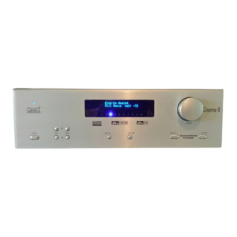 Cary Audio Design Cinema 8 Setup and user's manual