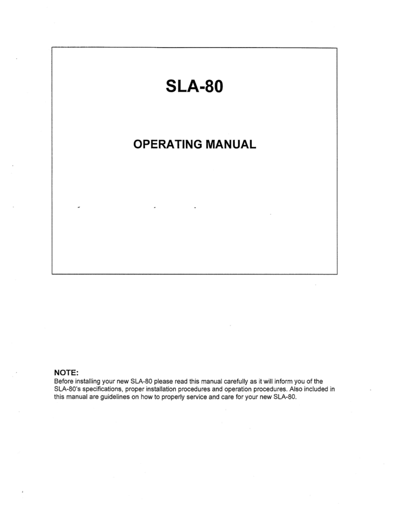Cary Audio Design SLA-80 User manual