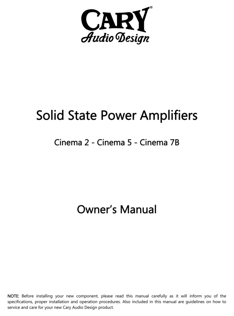Cary Audio Design Cinema 7B User manual