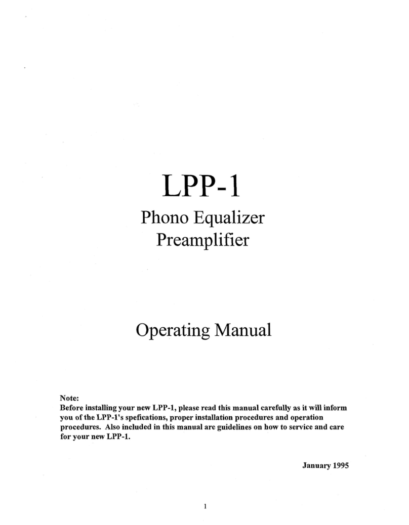 Cary Audio Design LPP-1 User manual