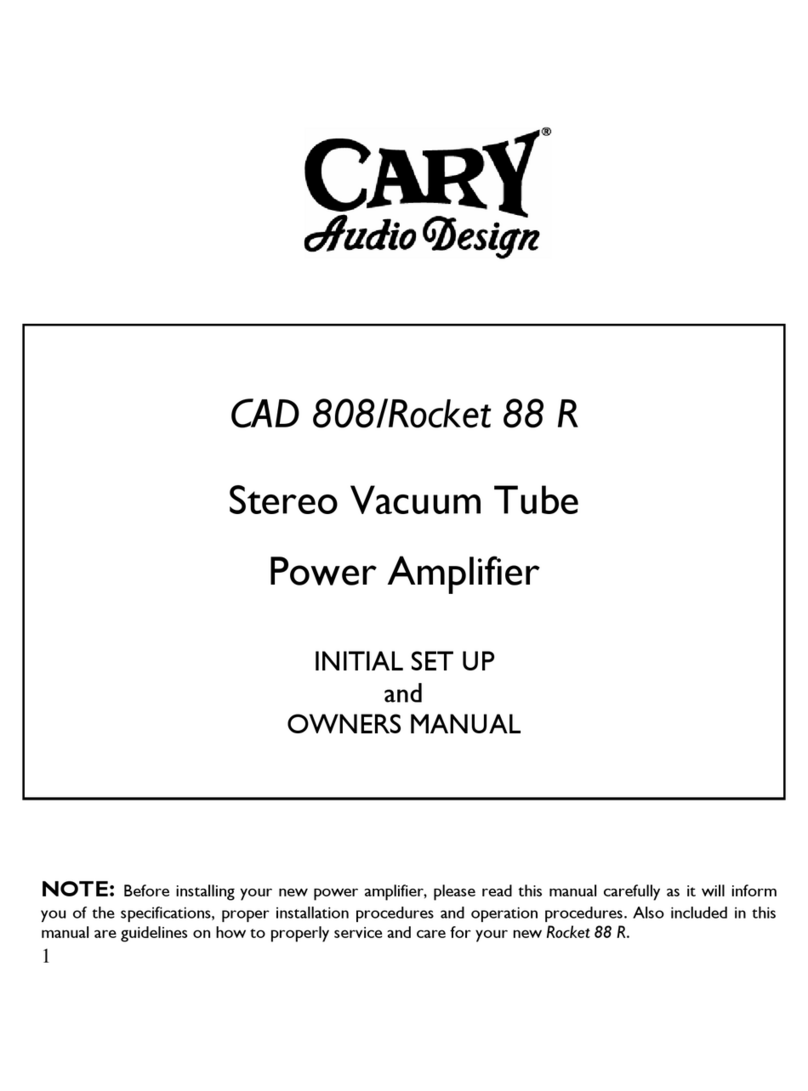 Cary Audio Design CAD 808 owner's manual