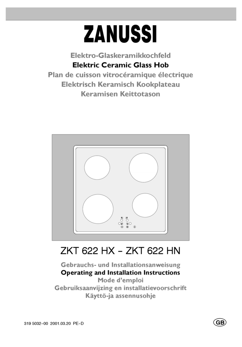 Zanussi ZKT 622 HN Specification sheet Zanussi ZKT 622 HN Specification sheet