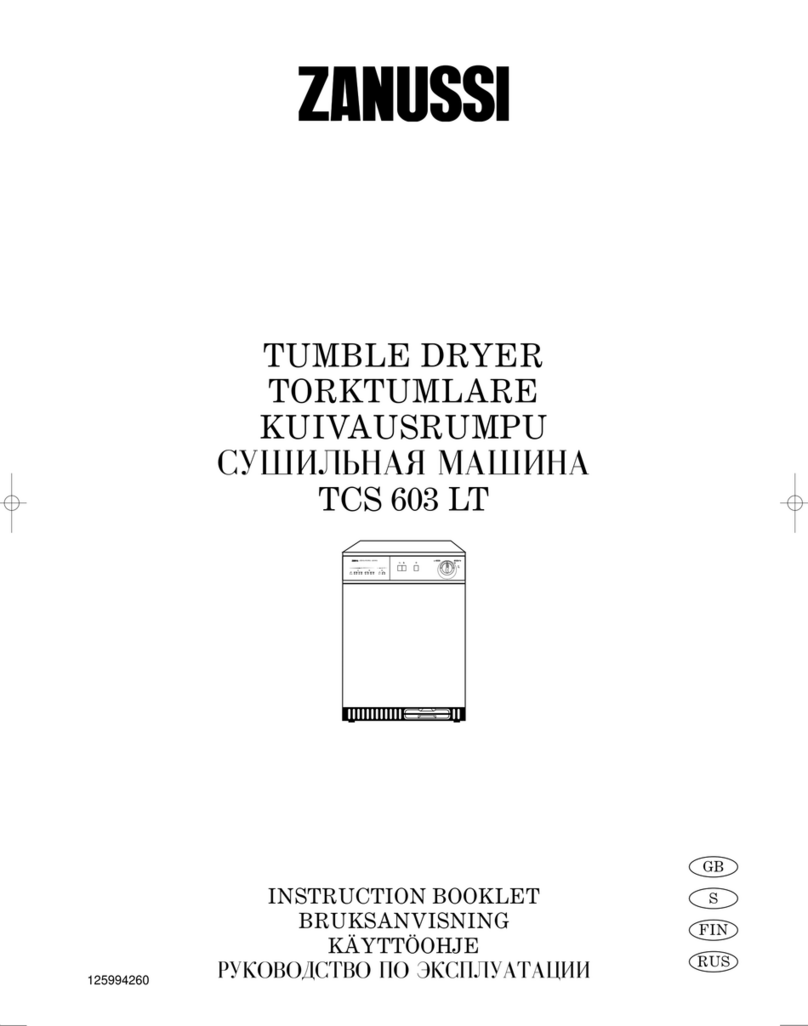 Zanussi TCS 603 LT User manual