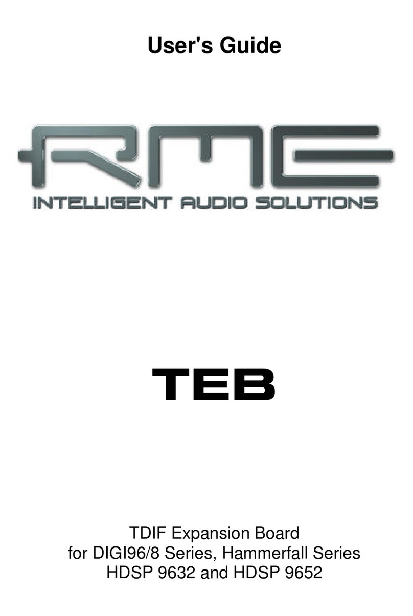 RME Audio TEB user guide