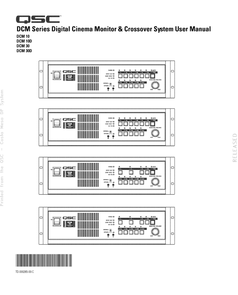 QSC DCM 30 User manual