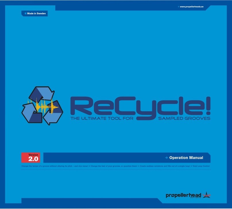 Propellerhead ReCycle User manual