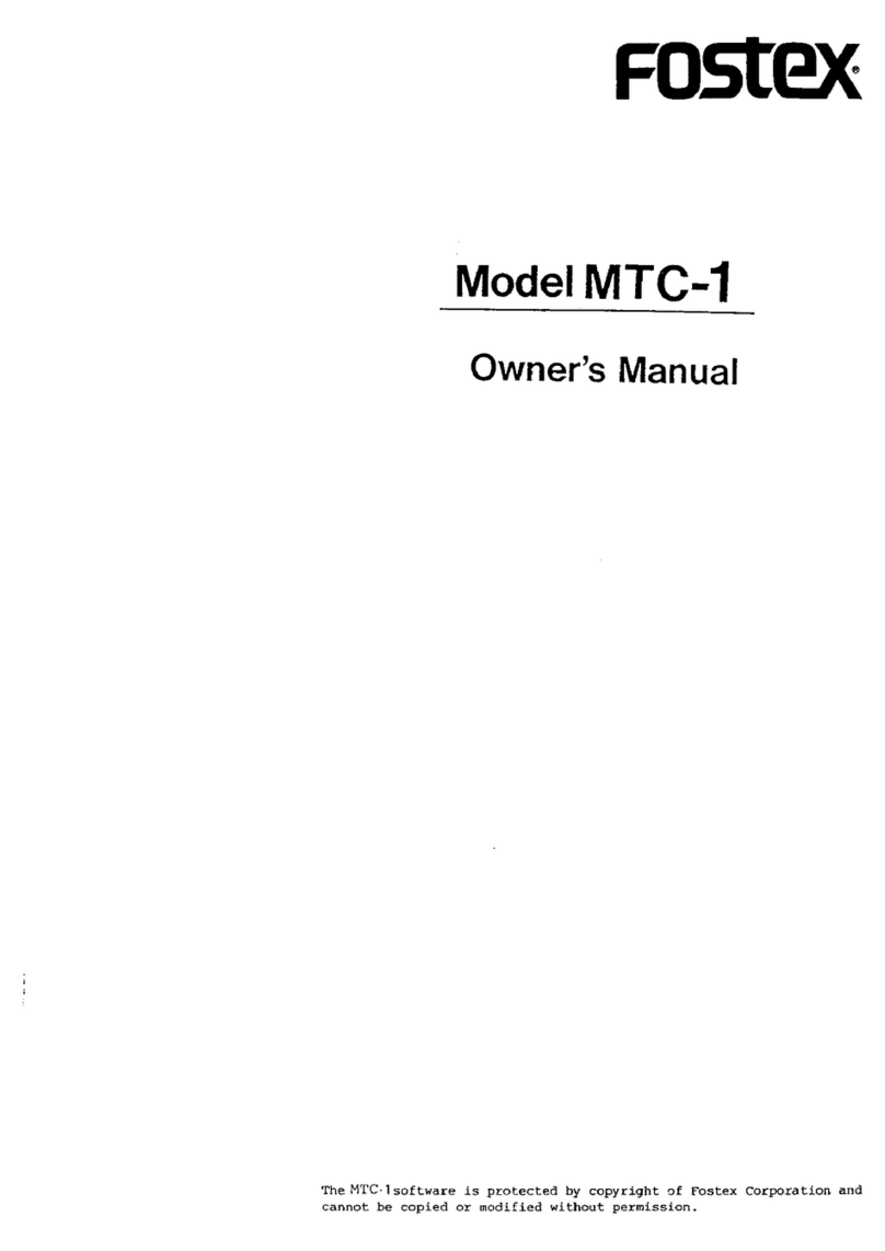 Fostex MTC1 owner's manual