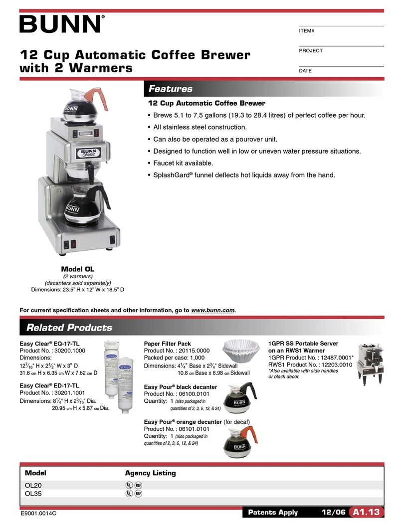 Bunn OL User manual
