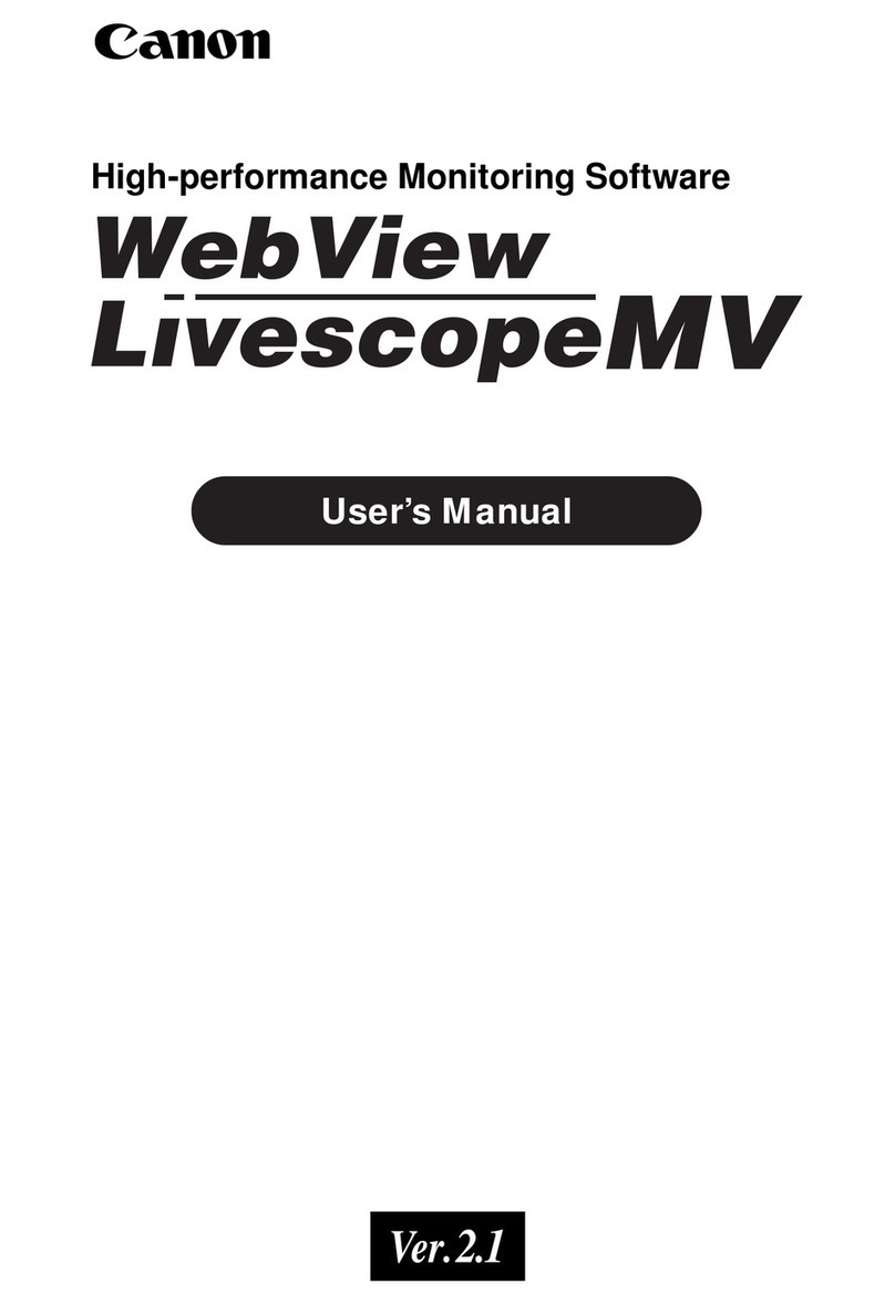 Canon WebView LivescopeMV User manual