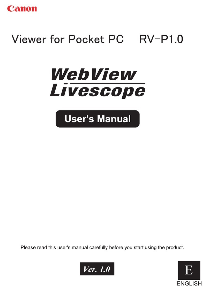 Canon WebView Livescope User manual