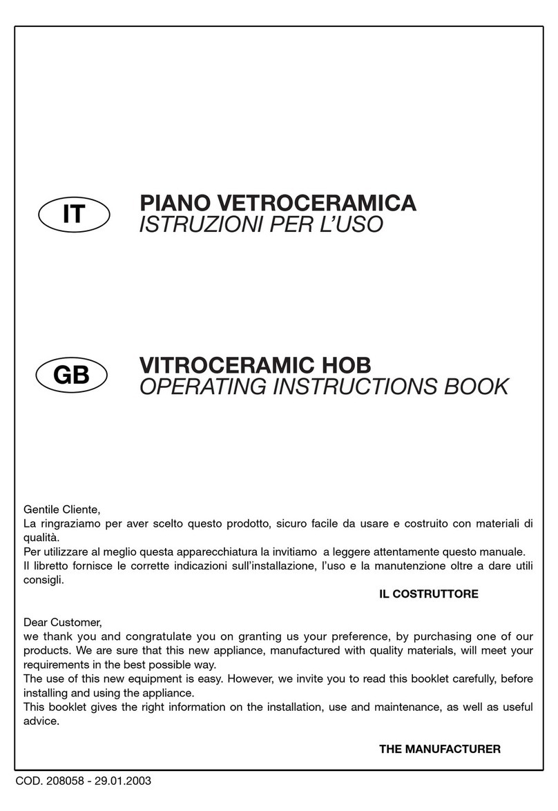 Caple VITROCERAMIC HOB Operating instructions book
