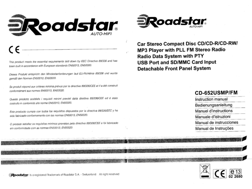Roadstar CD-652USMP/FM instruction manual Roadstar CD-652USMP/FM instruction manual