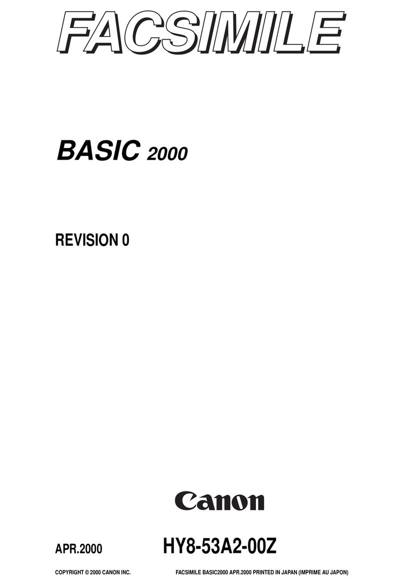 Canon FACSIMILE BASIC 2000 Service manual