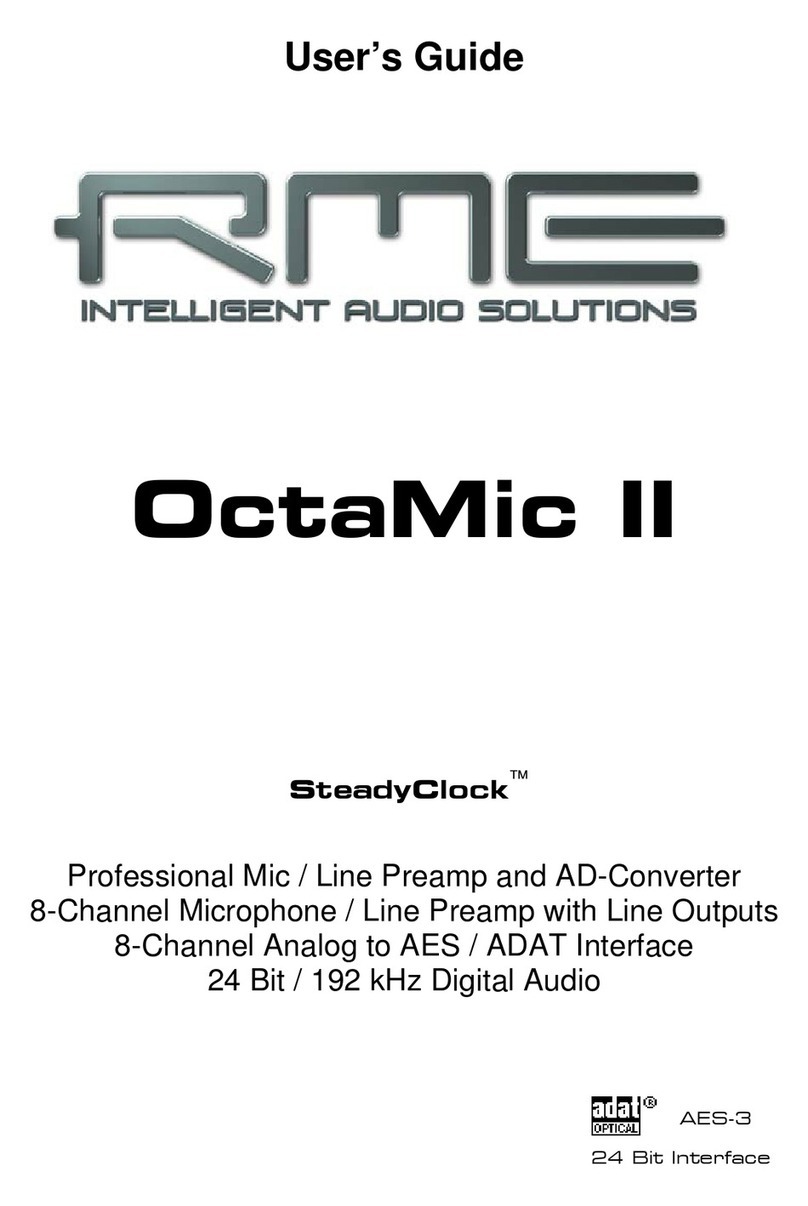 RME Audio OctaMic II user guide