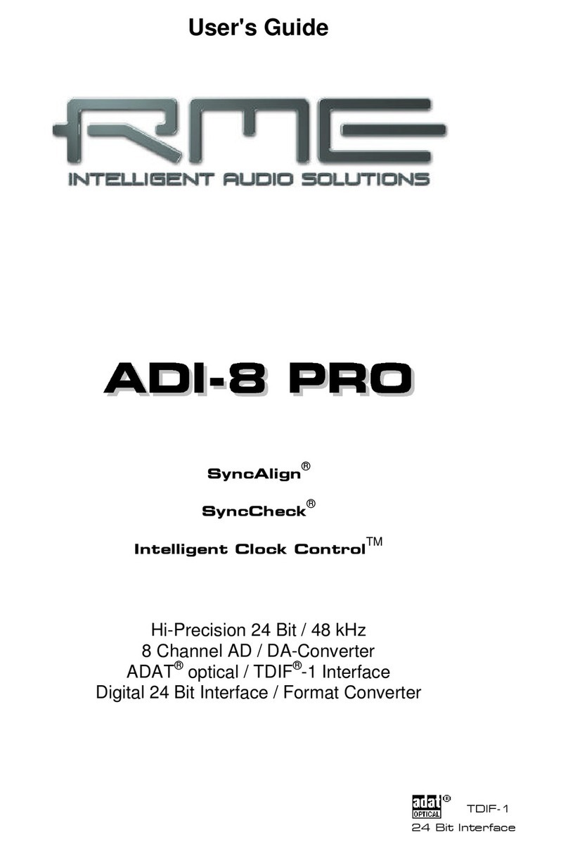 RME Audio ADI-8 PRO user guide