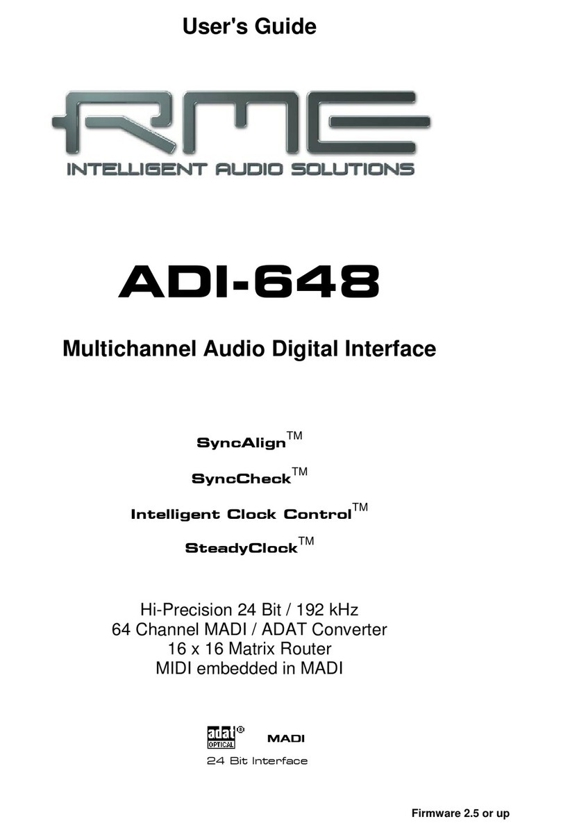 RME Audio ADI-648 user guide
