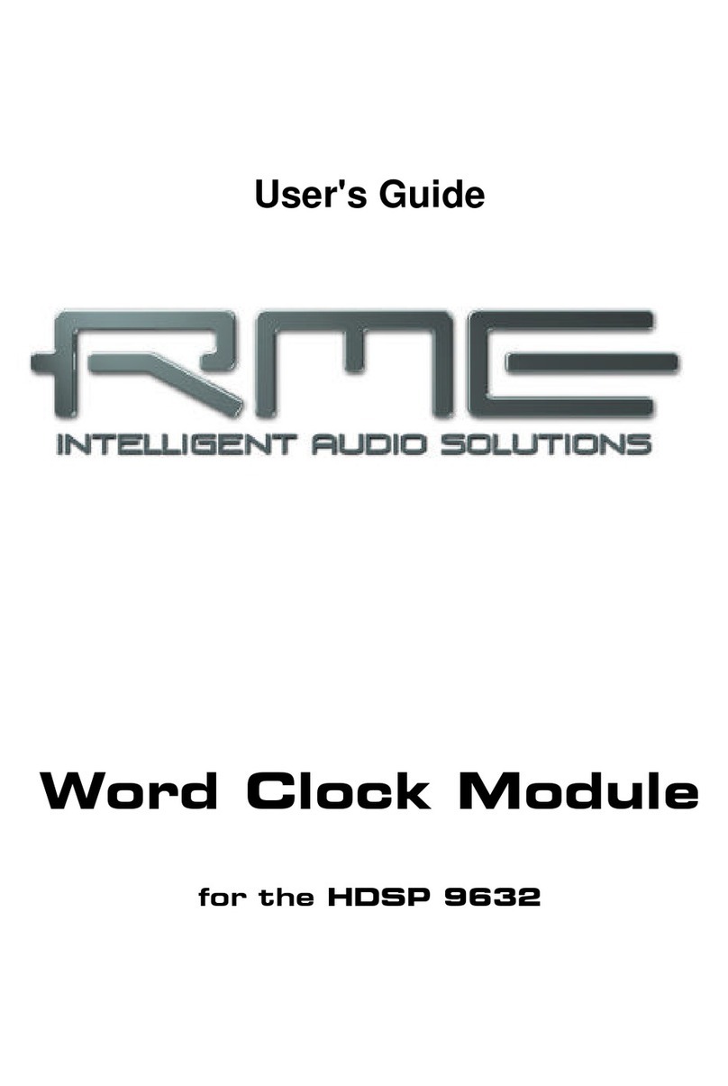 RME Audio Hammerfall HDSP 9632 user guide