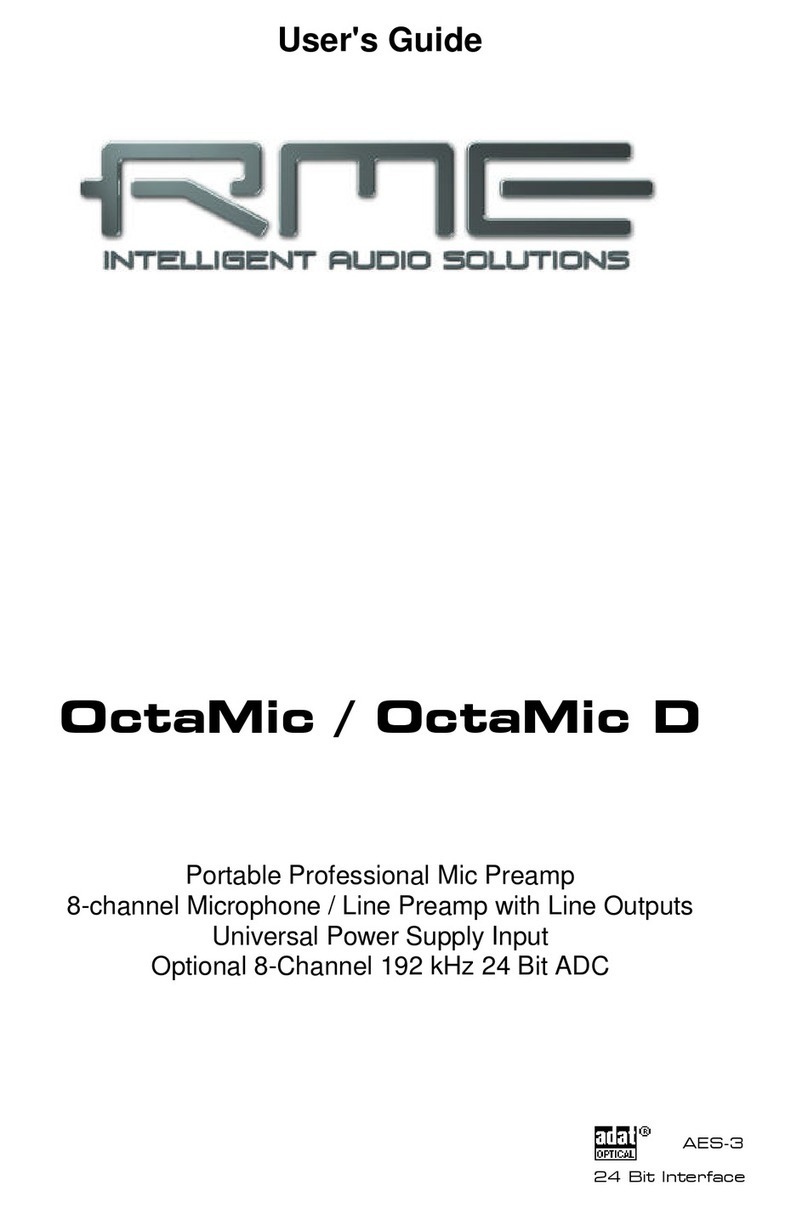 RME Audio OctaMic user guide