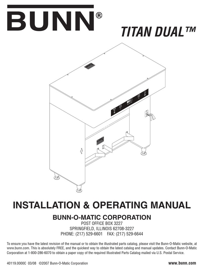 Bunn TITAN SINGLE Installation instructions