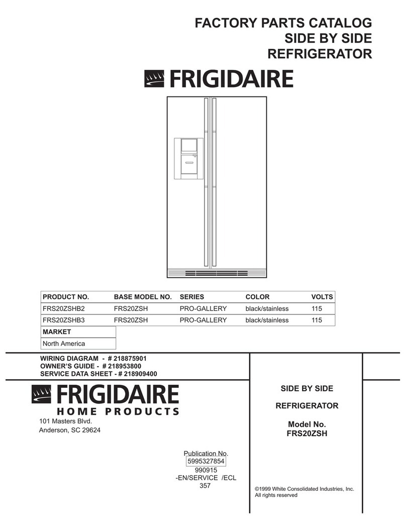 Frigidaire FRS20ZSH User manual Frigidaire FRS20ZSH User manual