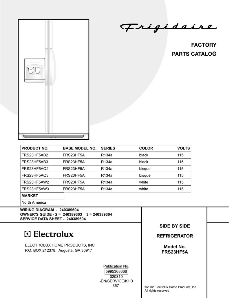 Frigidaire FRS23HF5A Factory parts catalog