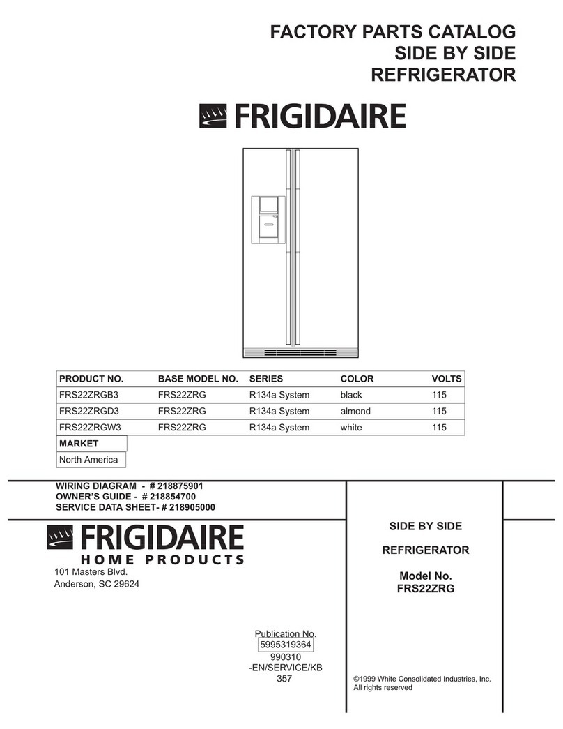 Frigidaire FRS22ZRG User manual Frigidaire FRS22ZRG User manual