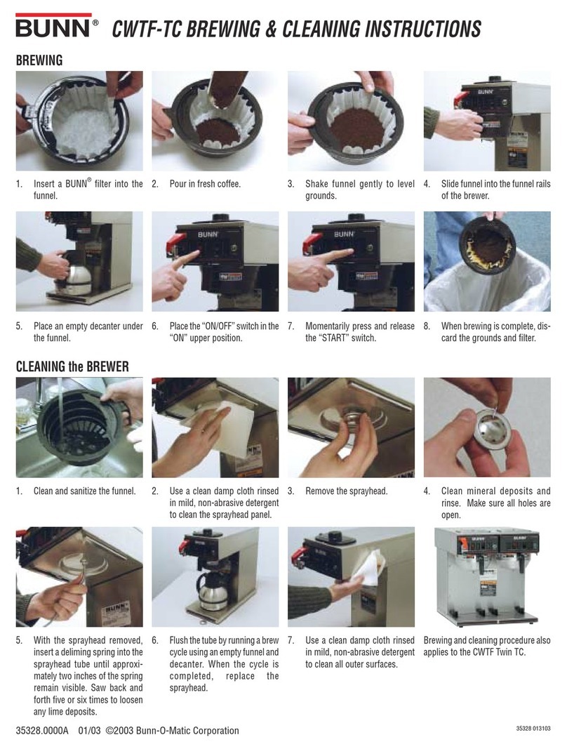 Bunn CWTF-TC Brewing & cleaning instructions
