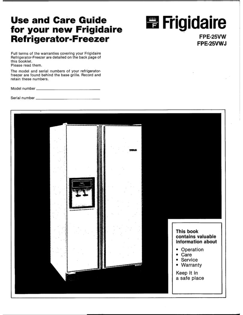 Frigidaire FPE-25VW User manual Frigidaire FPE-25VW User manual
