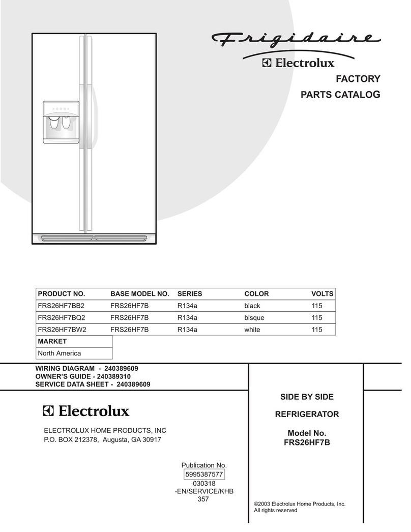 Frigidaire FRS26HF7B Factory parts catalog